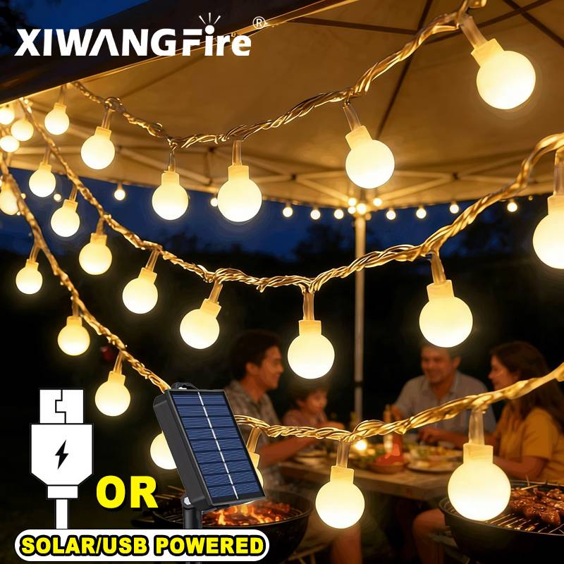 Lighting Decor Ideas - Guirlandes lumineuses solaires/USB/batterie de 3 à