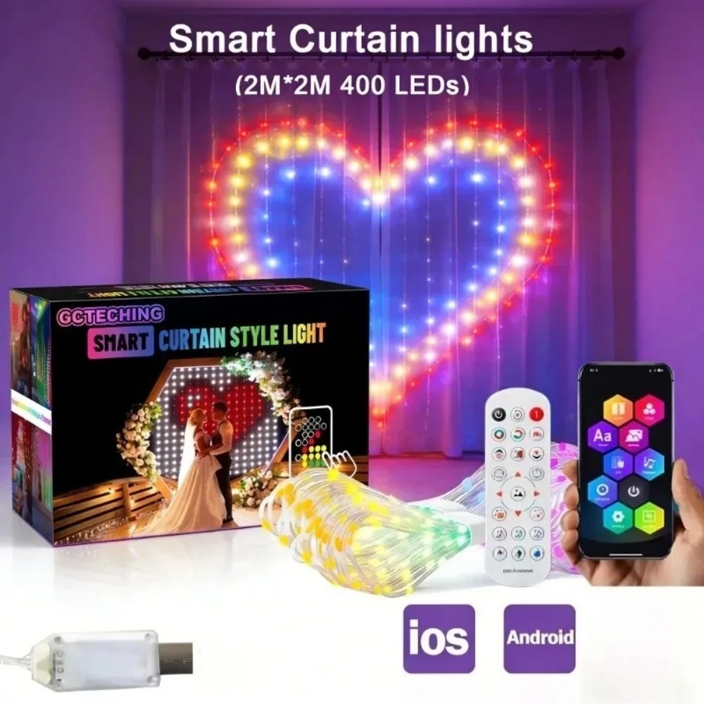 Fairy Light Curtain - Rideaux lumineux LED à pixels pour