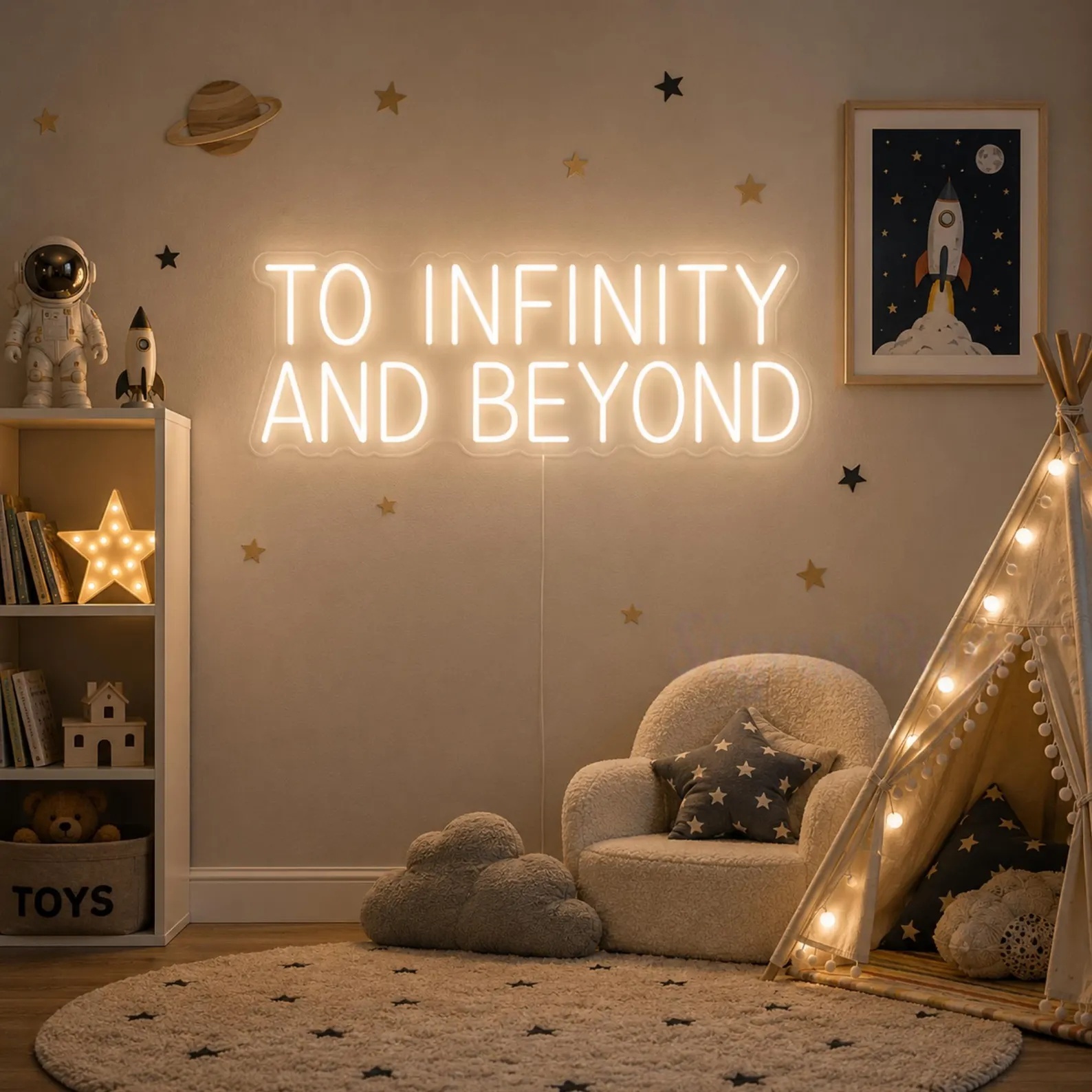 Lighting Decor And Beyond - Enseigne néon « Vers l’infini et