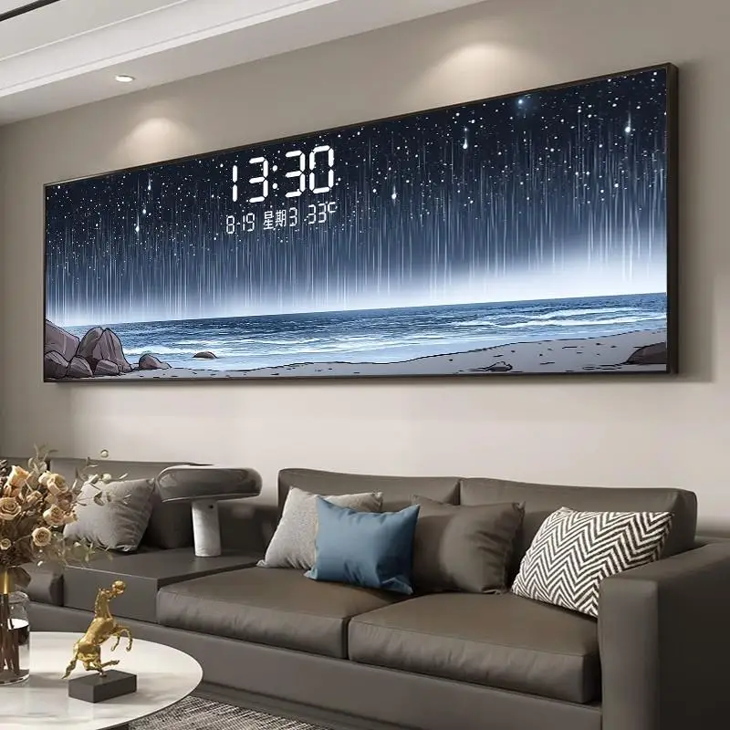 Lighting Home Decor Wall Clocks - Température Date horloge murale de luxe