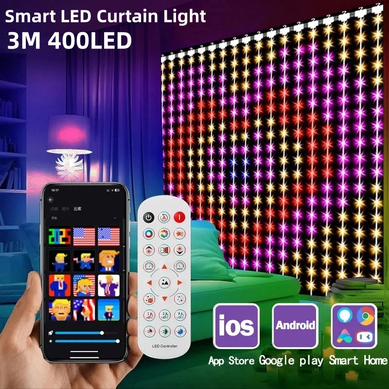 Fairy Light Curtain - Guirlandes lumineuses intelligentes 400 LED, application