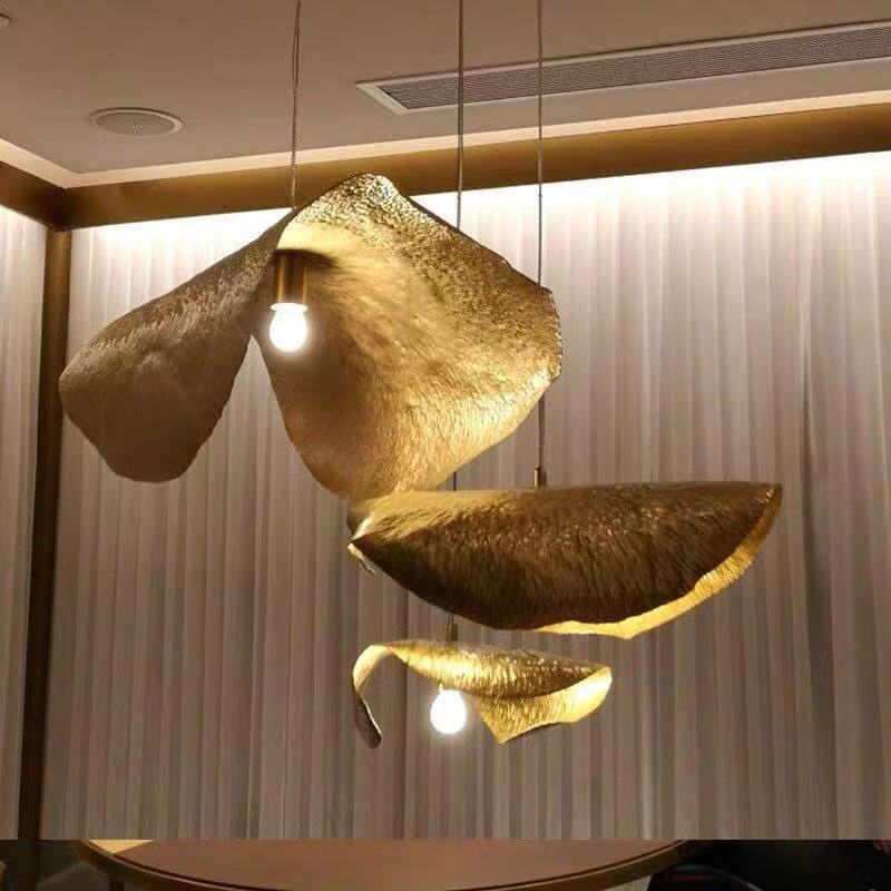 Decor Lighting Sales - Lustre LED Créatif Minimaliste en Cuivre,