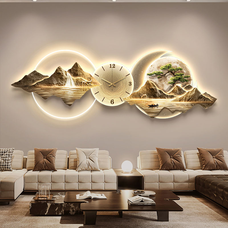 Lighting Home Decor Wall Clocks - Horloges murales de salon, art mural,
