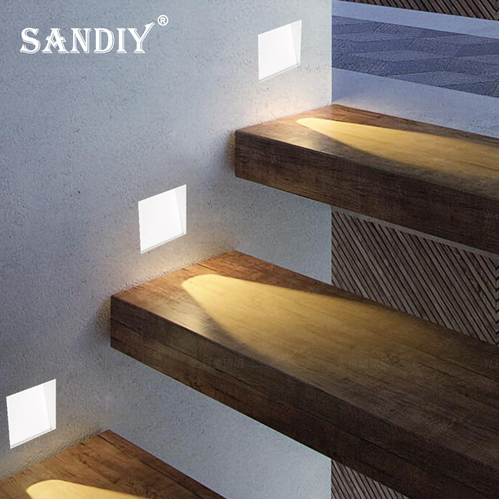 Foyer Lighting Wall Decor - SANDIY-Applique Murale Encastrée Sans Cadre, Luminaire