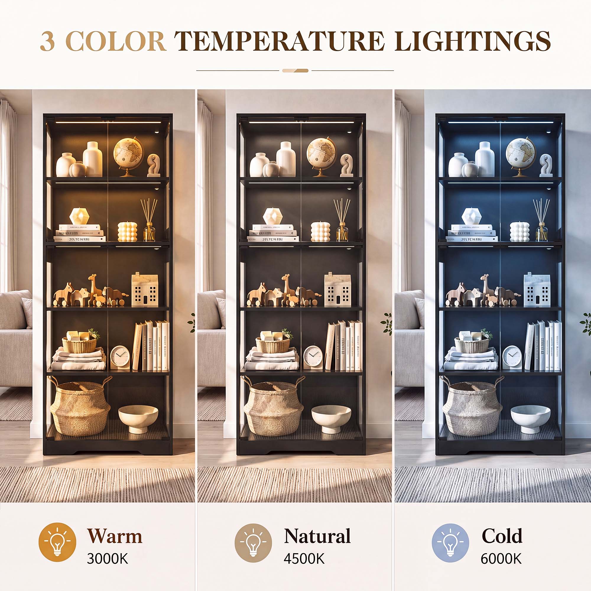 TCGBKAF Vitrine à 5 niveaux av - Led Lighting Decor avis et prix