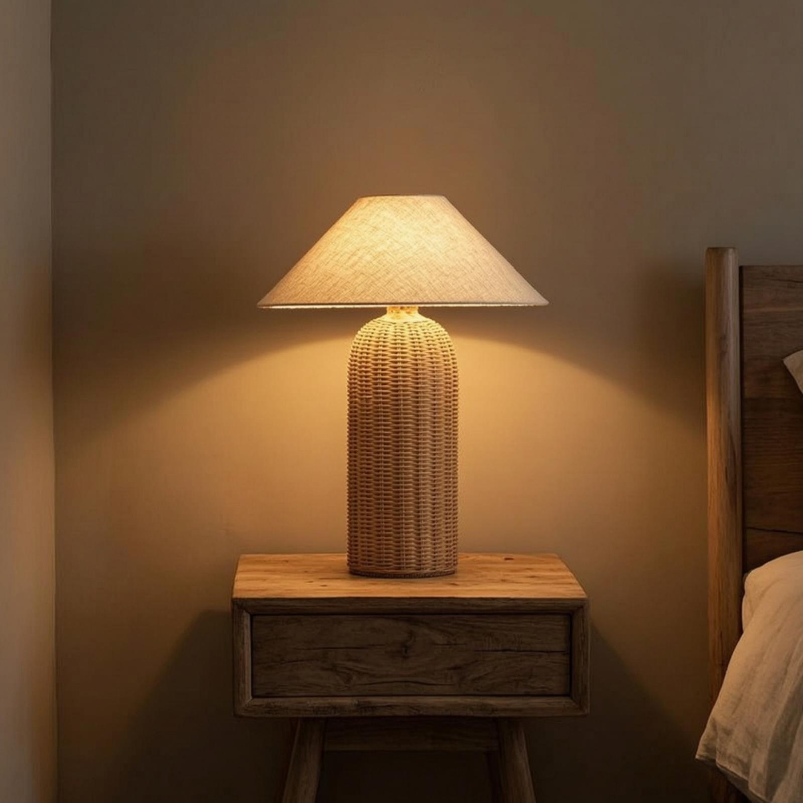 Lampe de chevet avec base en r - Lighting Decor For Bedroom avis et prix