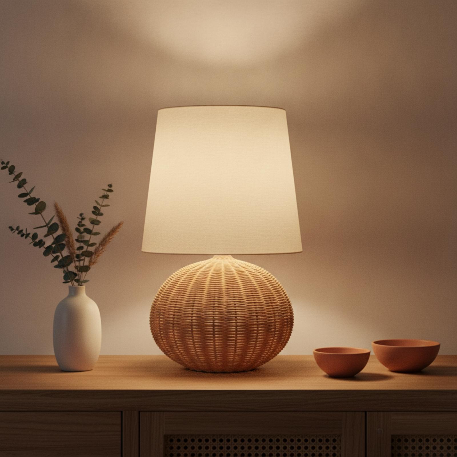 Lampe de chevet avec base en r - Lighting Decor For Bedroom avis et prix