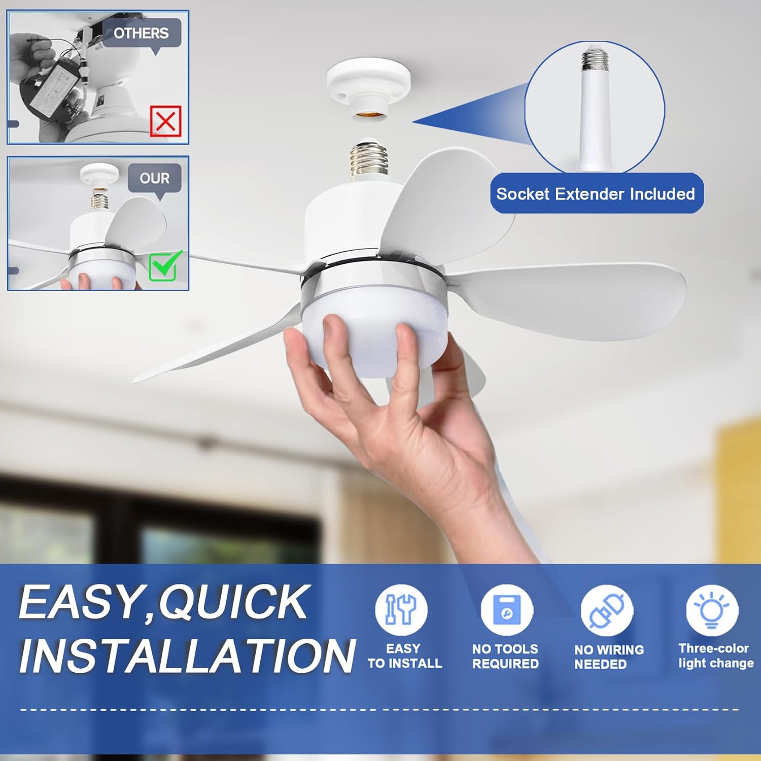 Ventilateur de plafond avec té - Led Lighting Decor avis et prix