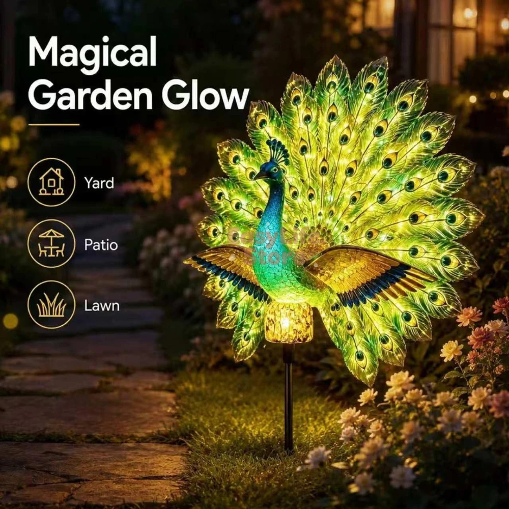 Sculpture de jardin paon solai - Lighting Decor Ideas avis et prix