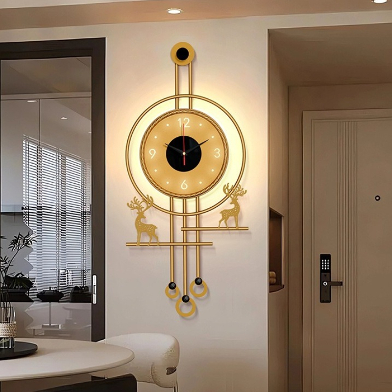 Horloge murale muette de fond  - Lighting Home Decor Wall Clocks avis et prix