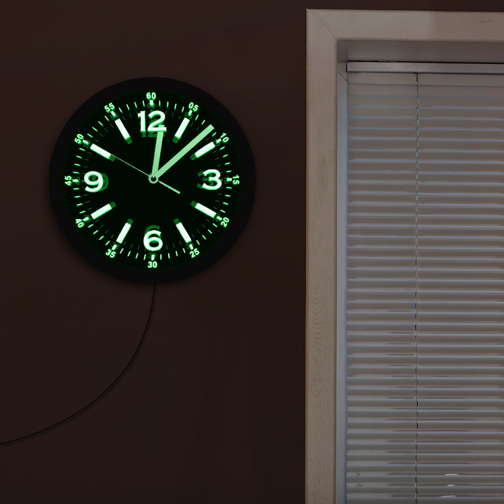 Horloge murale au néon LED au  - Lighting Home Decor Wall Clocks avis et prix