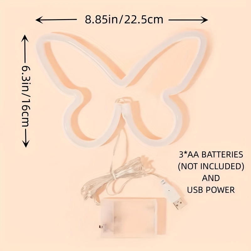 Feux néon papillon LED, décora - Foyer Lighting Wall Decor avis et prix