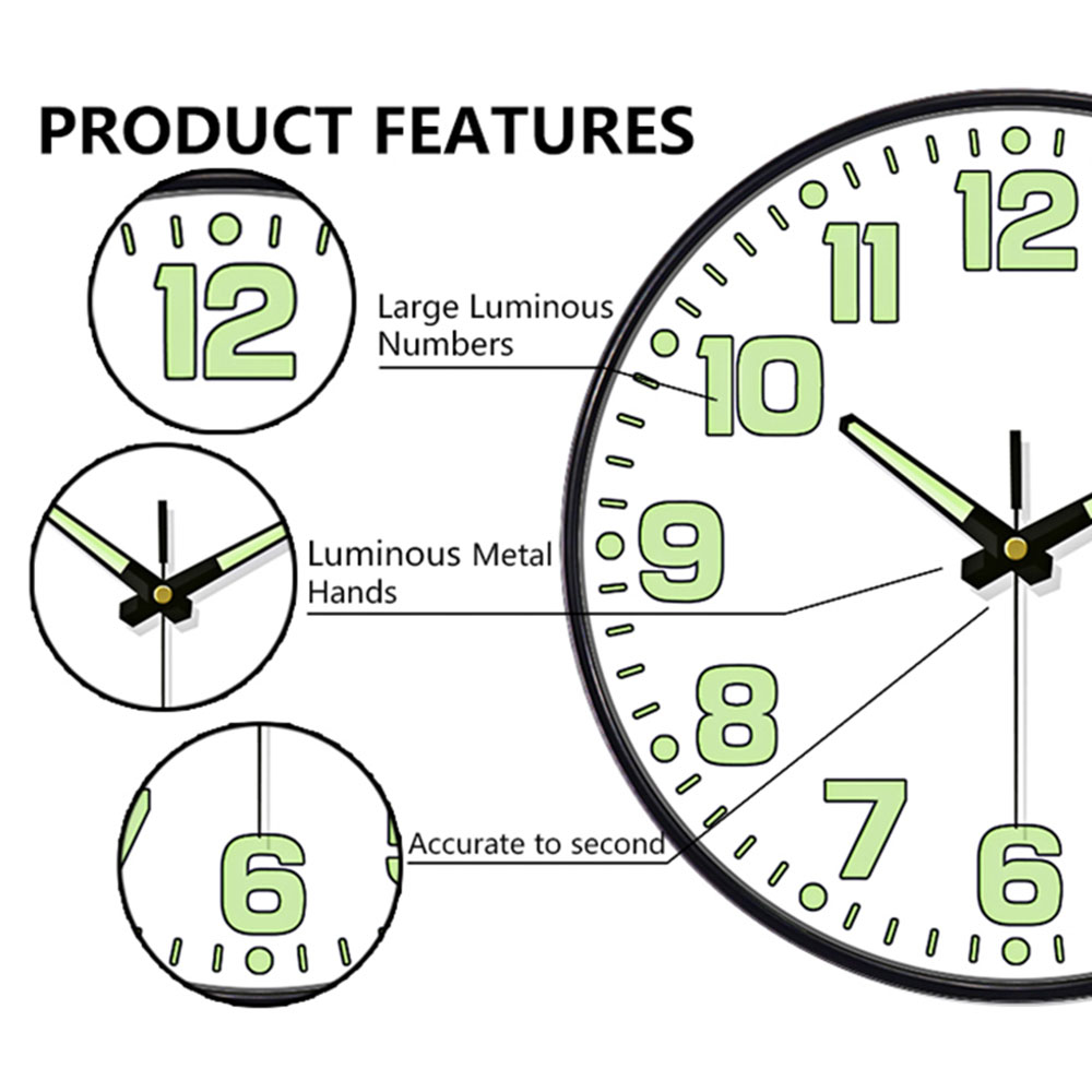Horloge murale lumineuse dans  - Lighting Home Decor Wall Clocks avis et prix