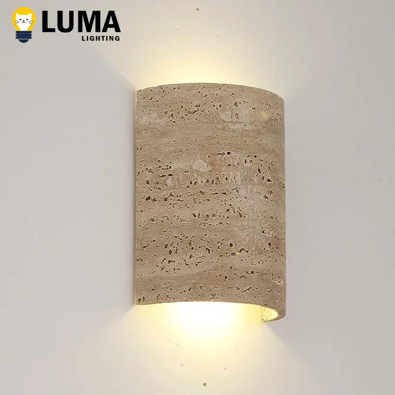 Lampe murale en travertin jaun - Foyer Lighting Wall Decor avis et prix