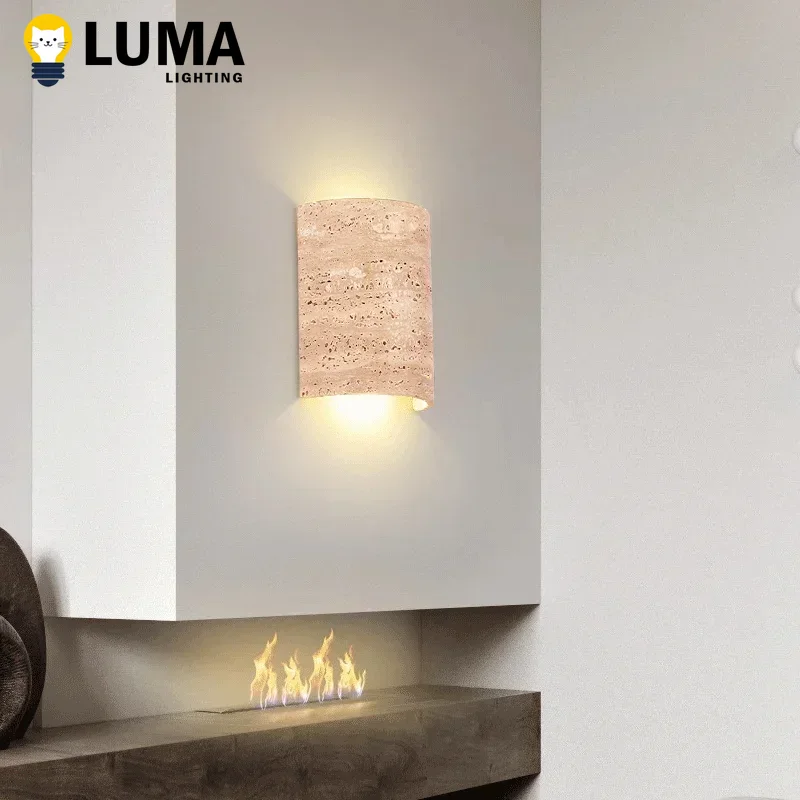 Lampe murale en travertin jaun - Foyer Lighting Wall Decor avis et prix