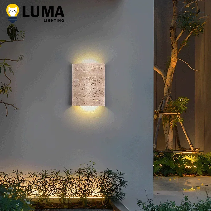 Lampe murale en travertin jaun - Foyer Lighting Wall Decor avis et prix