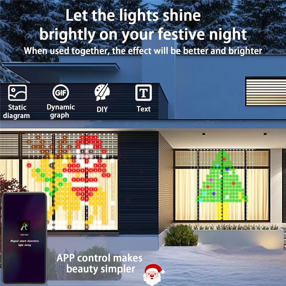 Guirlandes lumineuses intellig - Fairy Light Curtain avis et prix