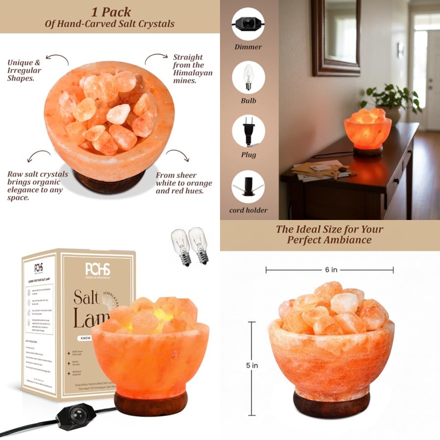 Lampe en sel rose de l'Himalay - Himalayan Salt Lamp avis et prix