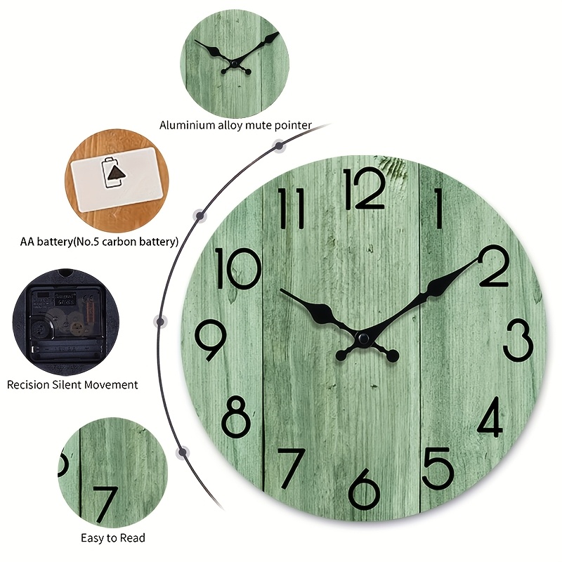 Une horloge murale ronde avec  - Lighting Home Decor Wall Clocks avis et prix