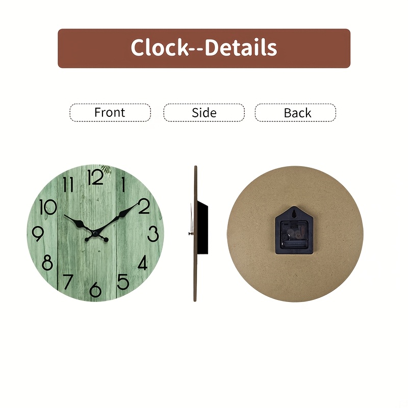 Une horloge murale ronde avec  - Lighting Home Decor Wall Clocks avis et prix