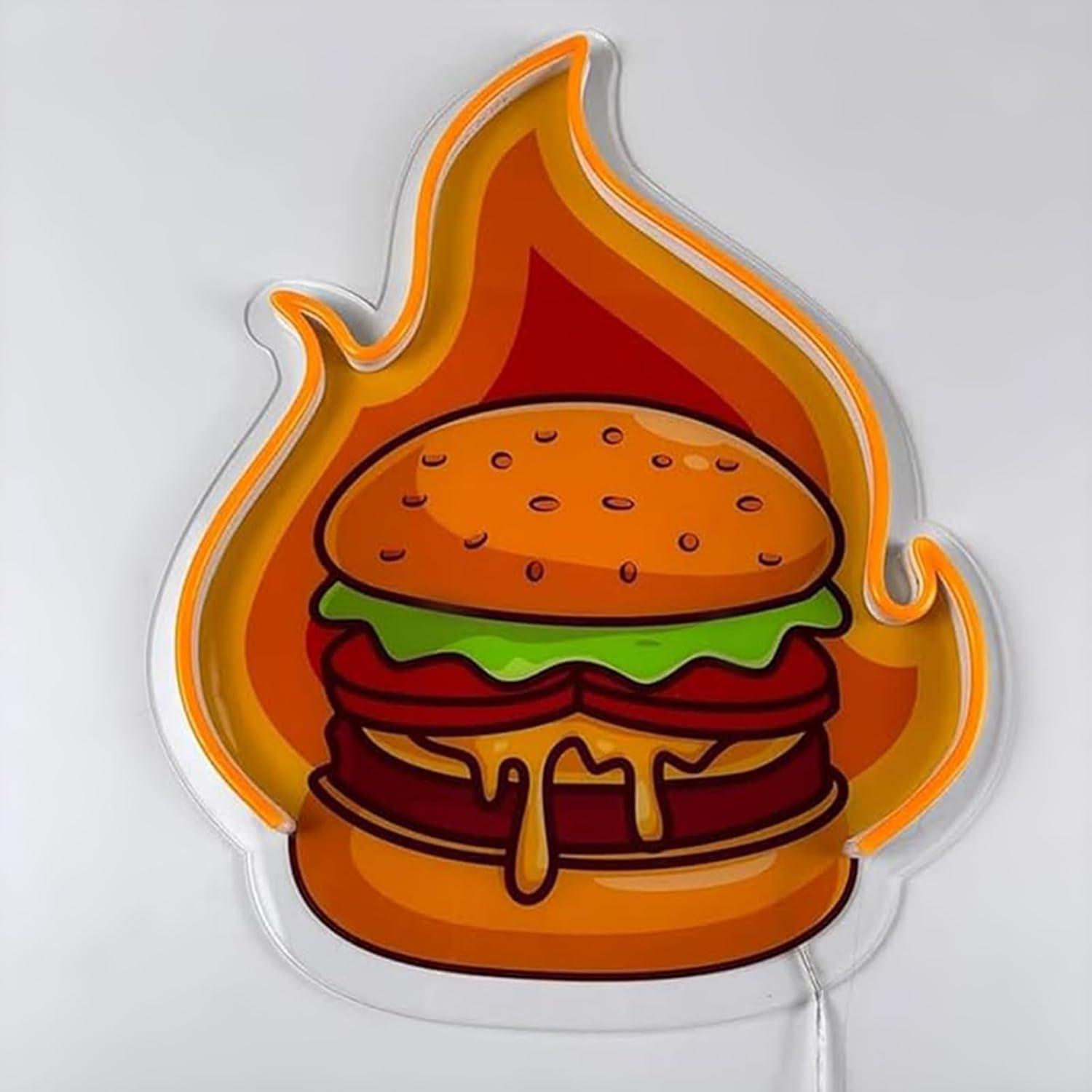 Enseigne néon LED Burger, Lumi - Lighting Decor Ideas avis et prix
