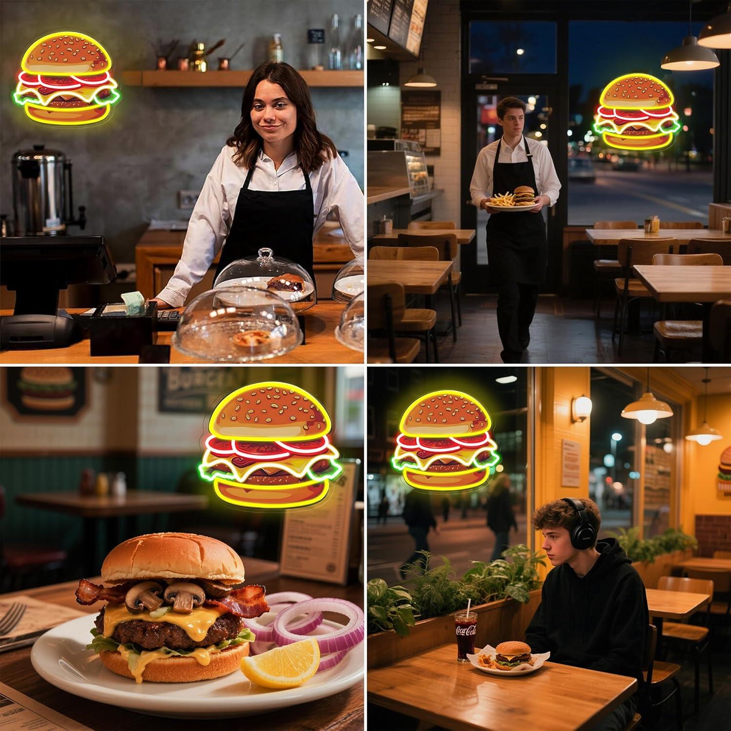 Enseigne néon LED Burger, Lumi - Lighting Decor Ideas avis et prix